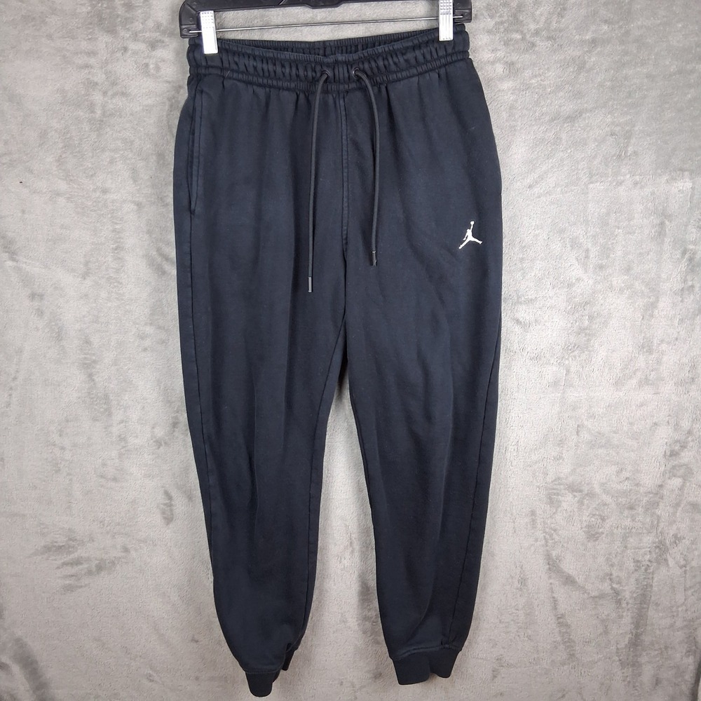 Jordan Brooklyn Fleece Joggers Mens Small Black Faded Jumpman FV7277-010